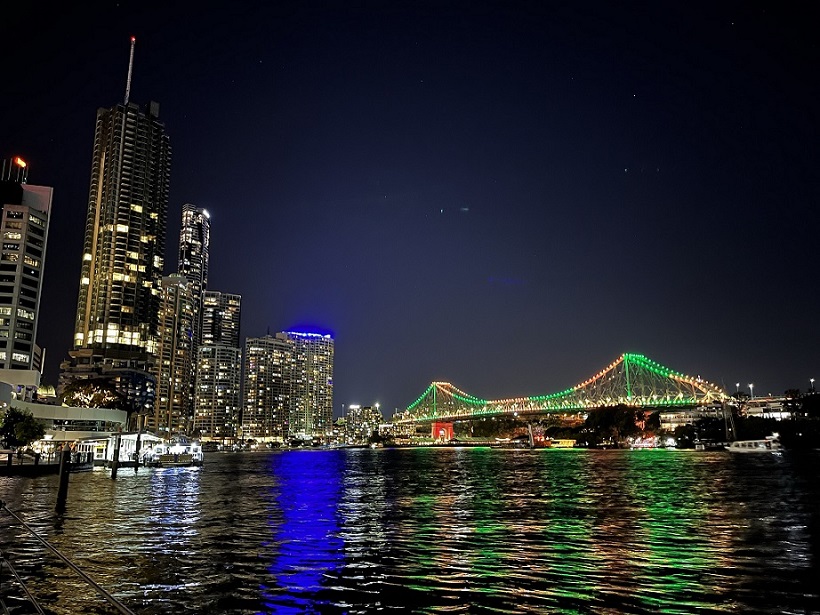 Brisbane City, Story Bridge, Brisbane River, River Walk, Austrálie