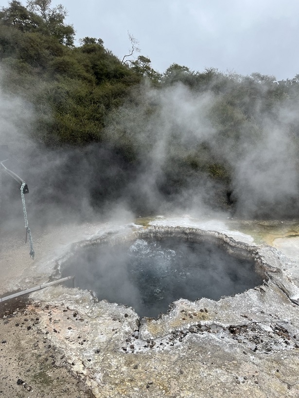 Rotorua, Te Puia, geotermální park, sopka, Nový Zéland