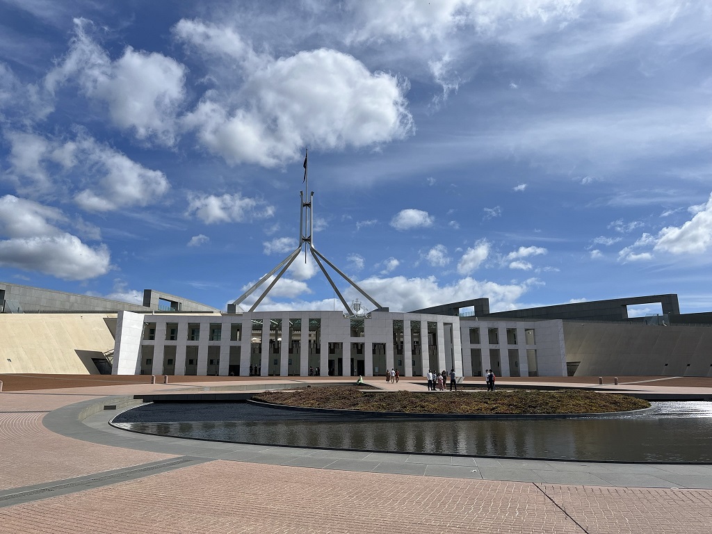 Canberra, hlavní město Austrálie, federace, parlament